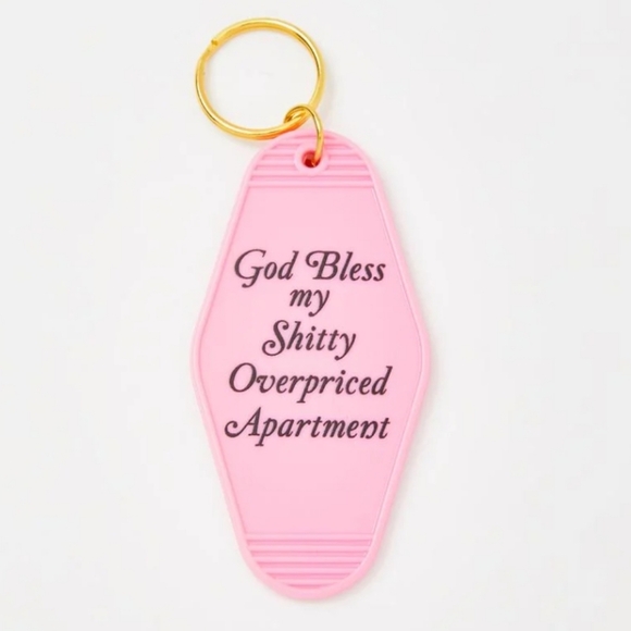 A SHOP OF THINGS - Shitty Apartment Keychain (in Pink) - Picture 3 of 9
